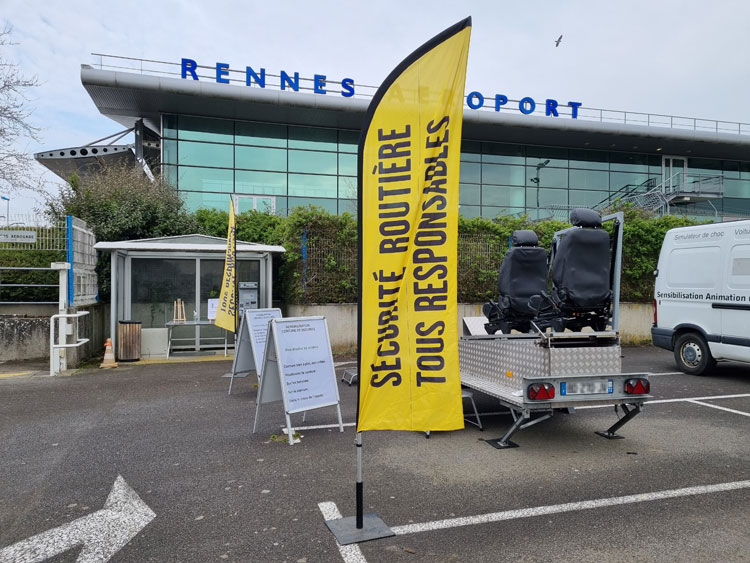 simulateur choc frontal aéroport de RENNES 