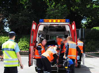  Exercice de secours à victime lors d'une action de prévention